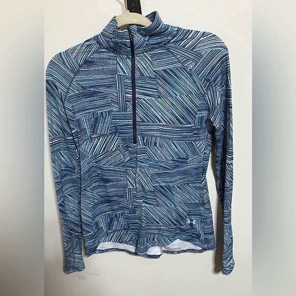 Under Armour Blue Striped 1/4 Pullover
Jacket Sz S/M - Picture 2 of 8
